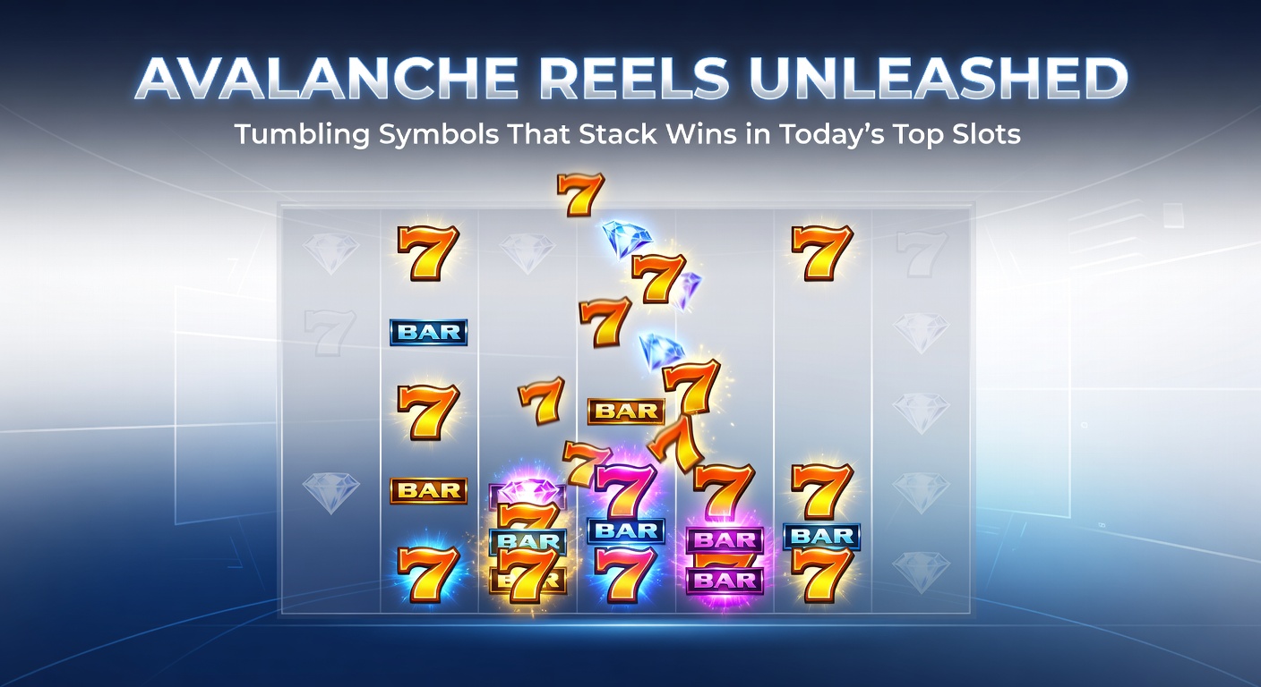 Close-up of a slot screen showing stacked multipliers and cascading wins building to a massive payout during an avalanche feature