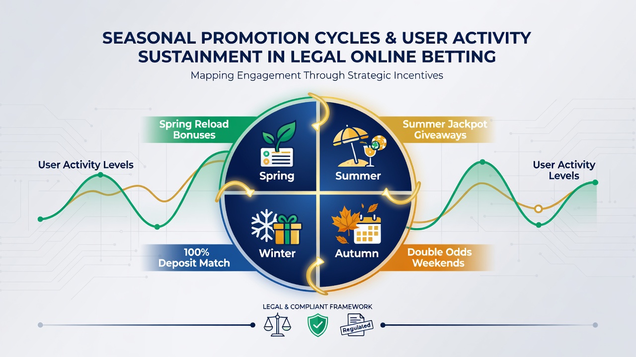 Dashboard view of seasonal promotion timelines overlaid with user activity metrics across multiple betting platforms