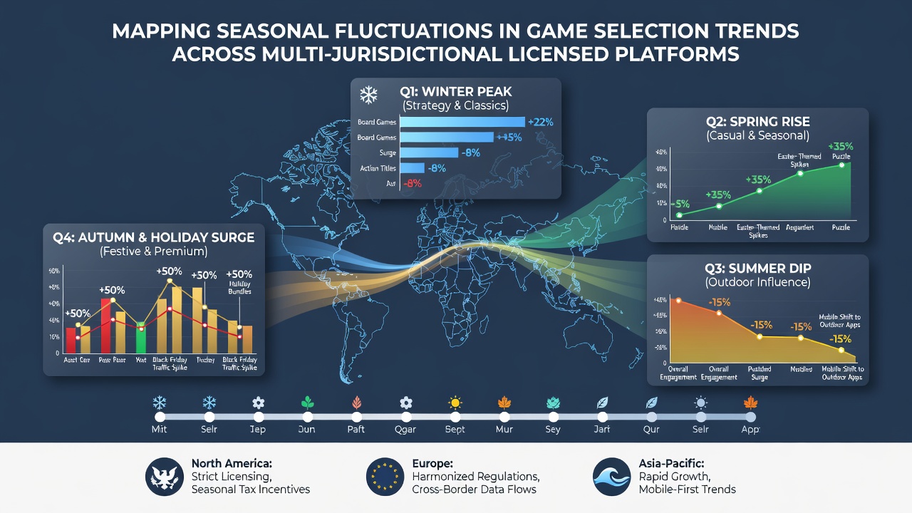 Chart illustrating cross-jurisdictional game selection changes during different seasons