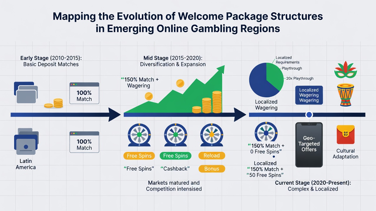 Current welcome package examples displayed on mobile screens in regulated emerging markets