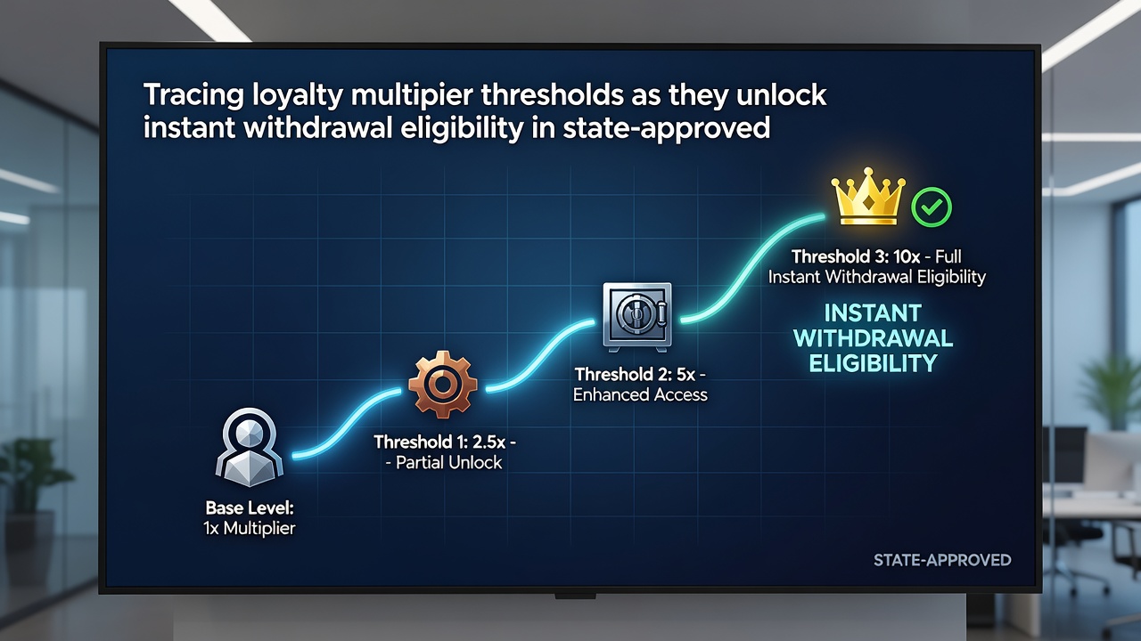 Dashboard view of loyalty tier progression and instant withdrawal unlock notifications